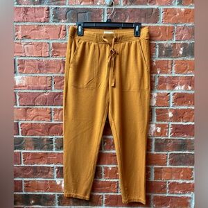 Lou & Grey Signature Soft Small Mustard Pull On Comfort Tapered Lounge Pants